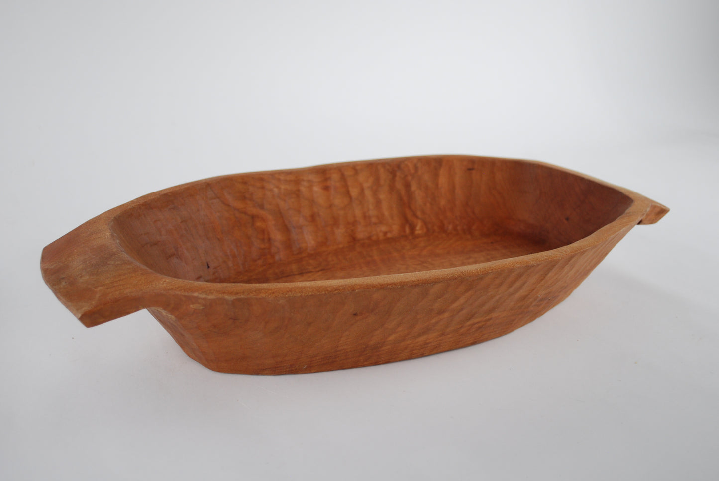 Carved Cherry Bowl with Handles