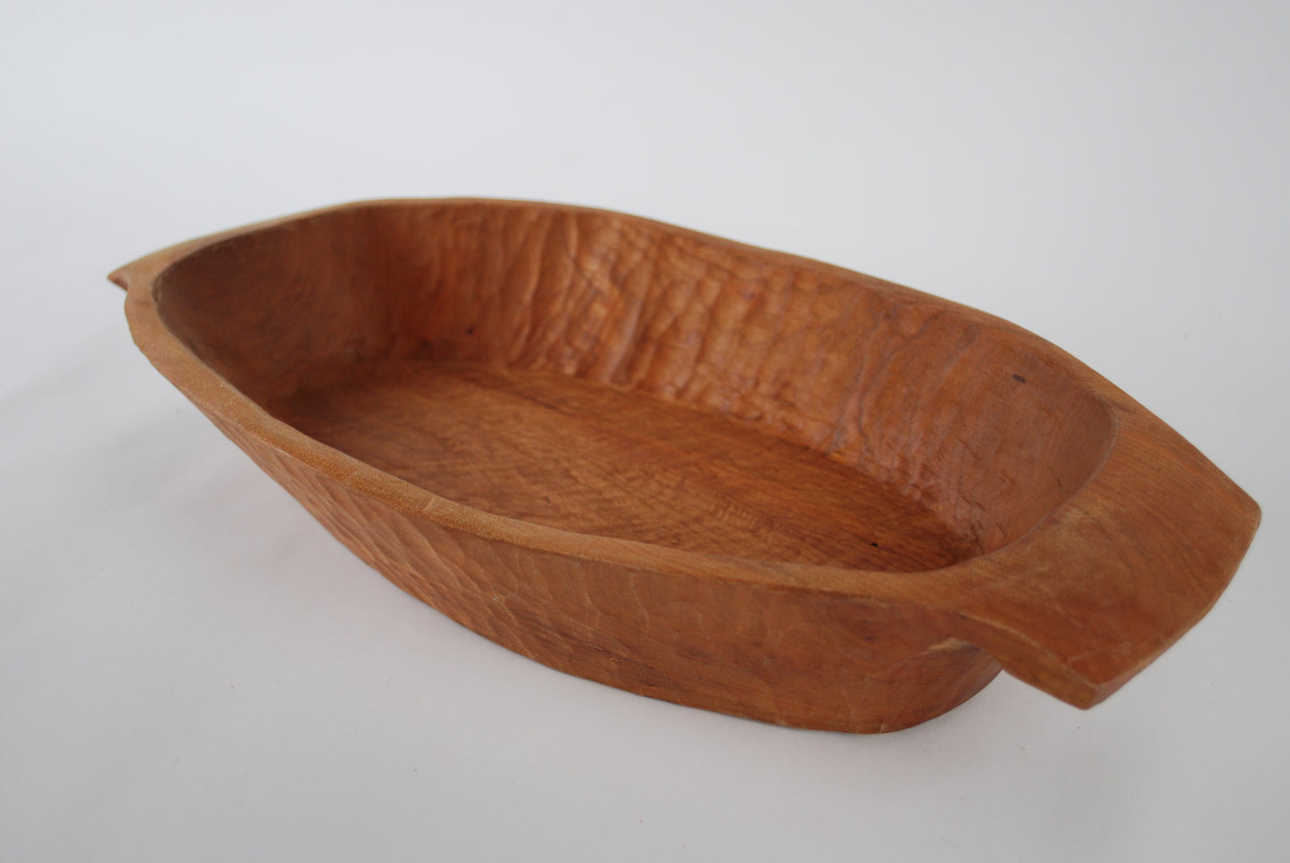 Carved Cherry Bowl with Handles