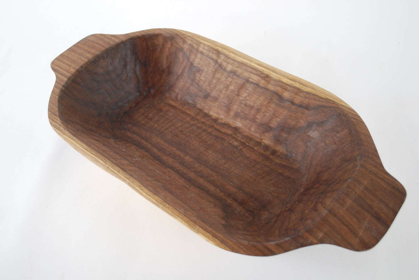 Walnut bowl with handles
