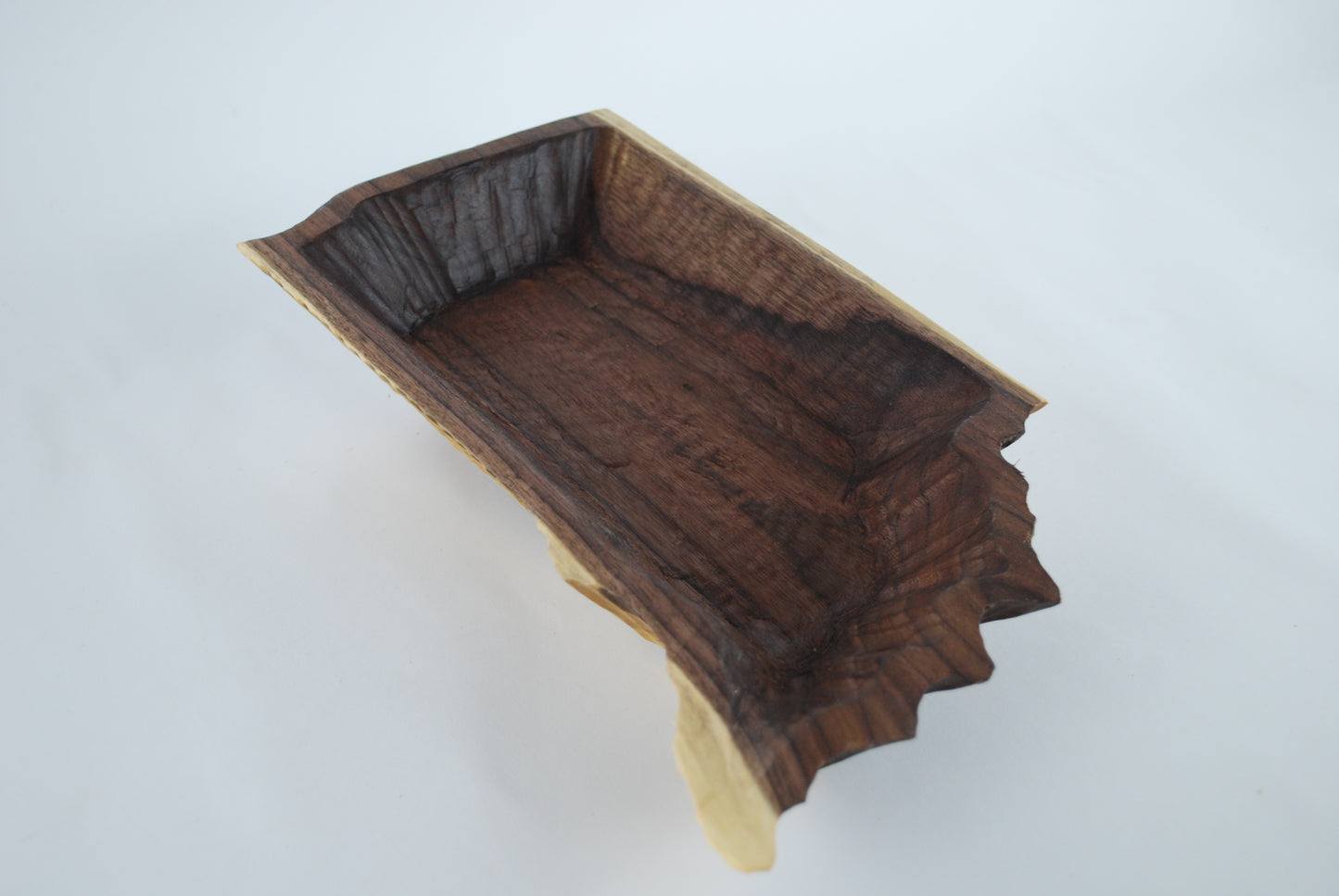 Carved Indiana Walnut Bowl