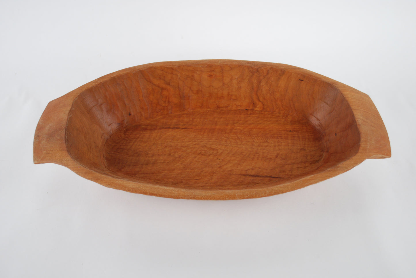 Carved Cherry Bowl with Handles