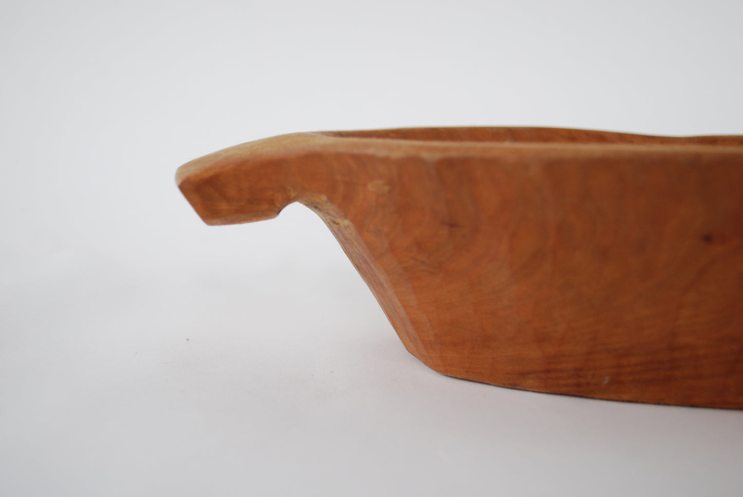 Carved Cherry Bowl with Handles