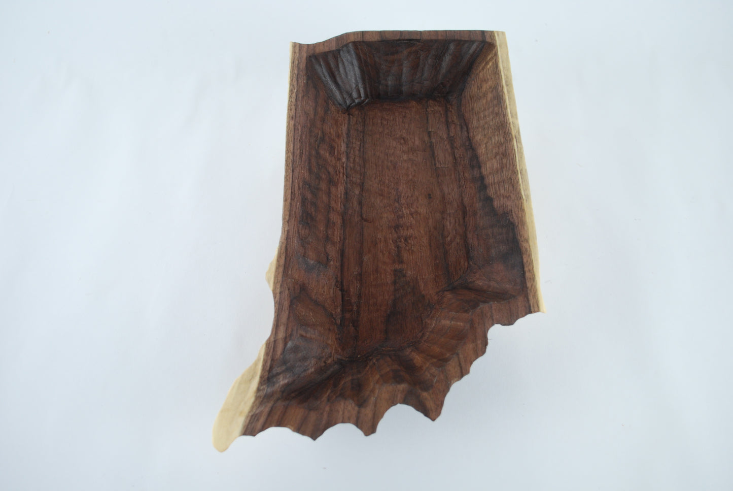 Carved Indiana Walnut Bowl