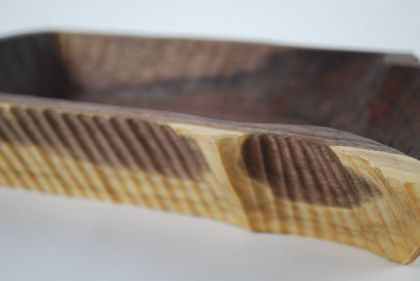 Carved Indiana Walnut Bowl