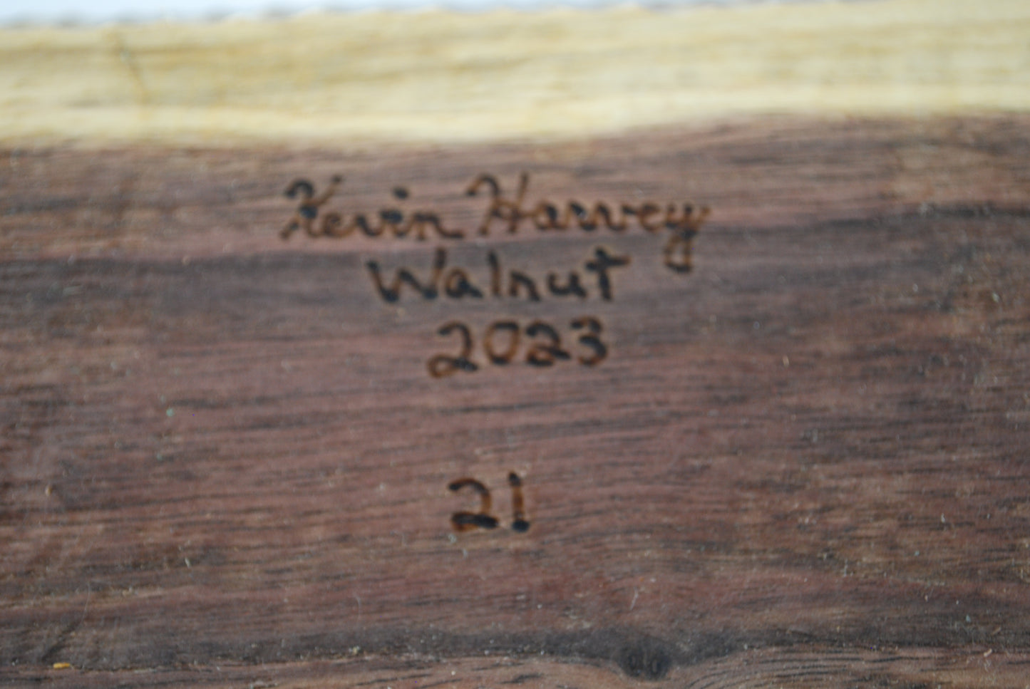 Carved Indiana Walnut Bowl