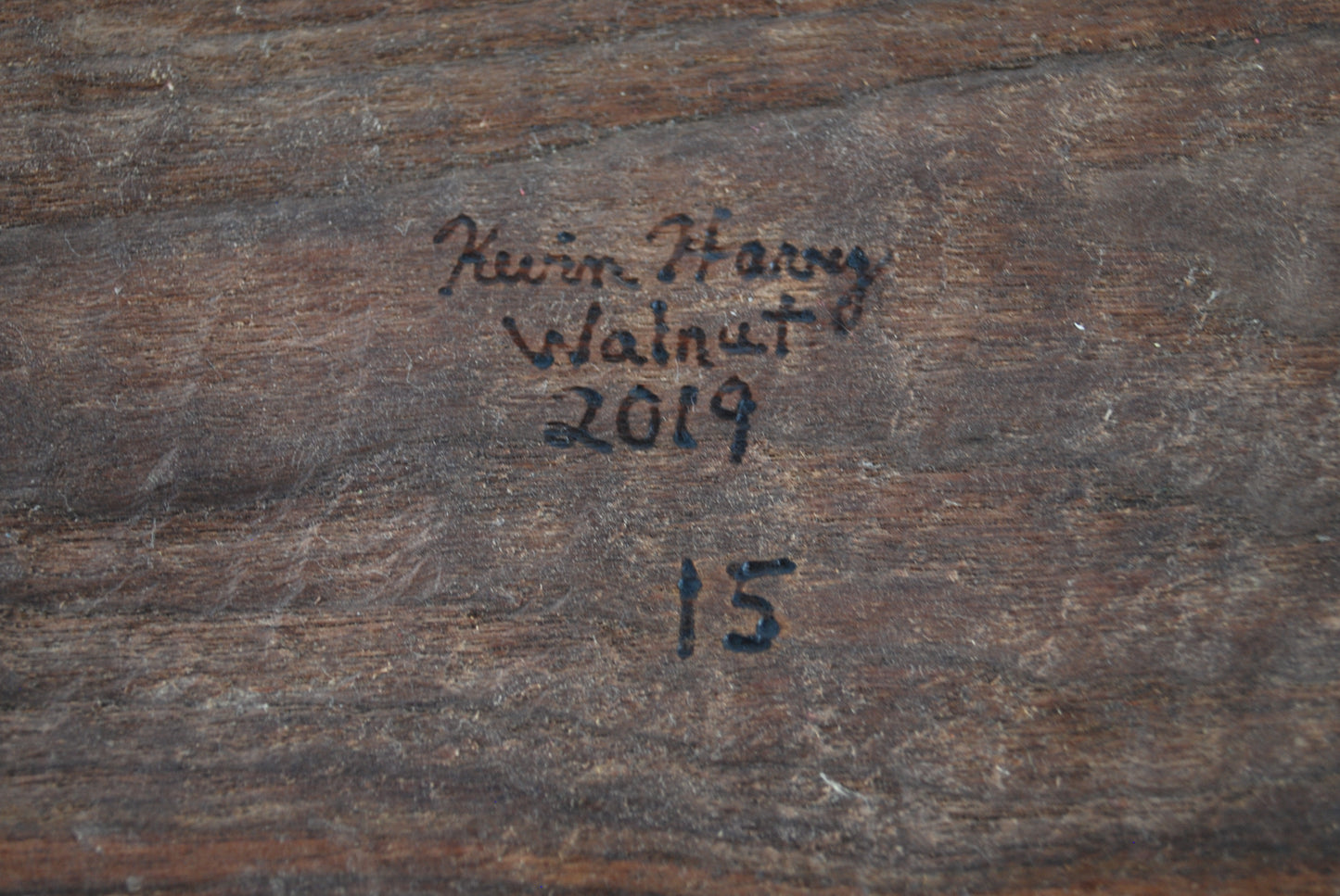 Carved Walnut Double Bowl