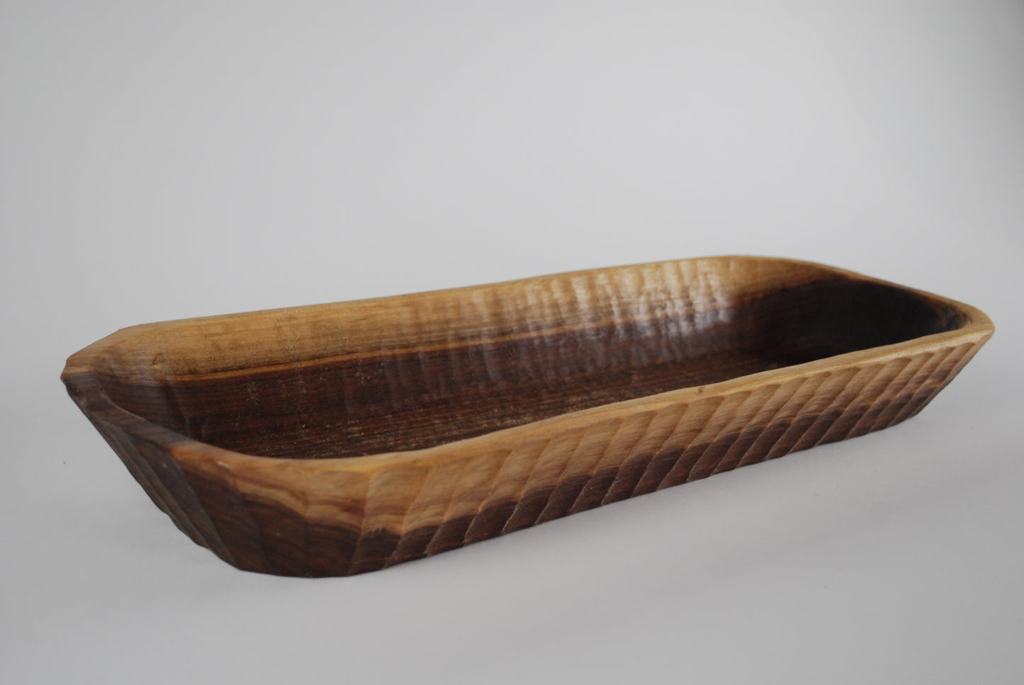 Carved Walnut Bowl