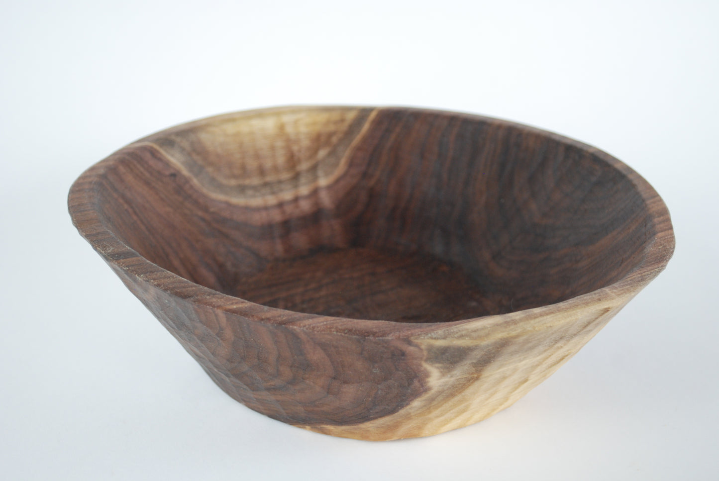 Carved Walnut Bowl